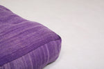 Handmade Moroccan purple violet pouf