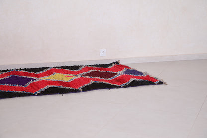 Boucherouite Runner rug 3.2 x 9.4 Feet