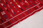 Moroccan Kilim red 3.1 FT X 5.1 FT