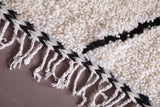 Stunning Beni ourain Moroccan rug - Hand knotted berber carpet - Custom Ru
