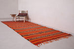 Handwoven Moroccan Hallway kilim rug 4.9 x 11.4 Feet