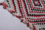 Vintage handmade moroccan runner rug 3.2 FT X 9.7 FT