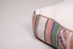 Vintage Moroccan Striped Ottoman rug Pouf