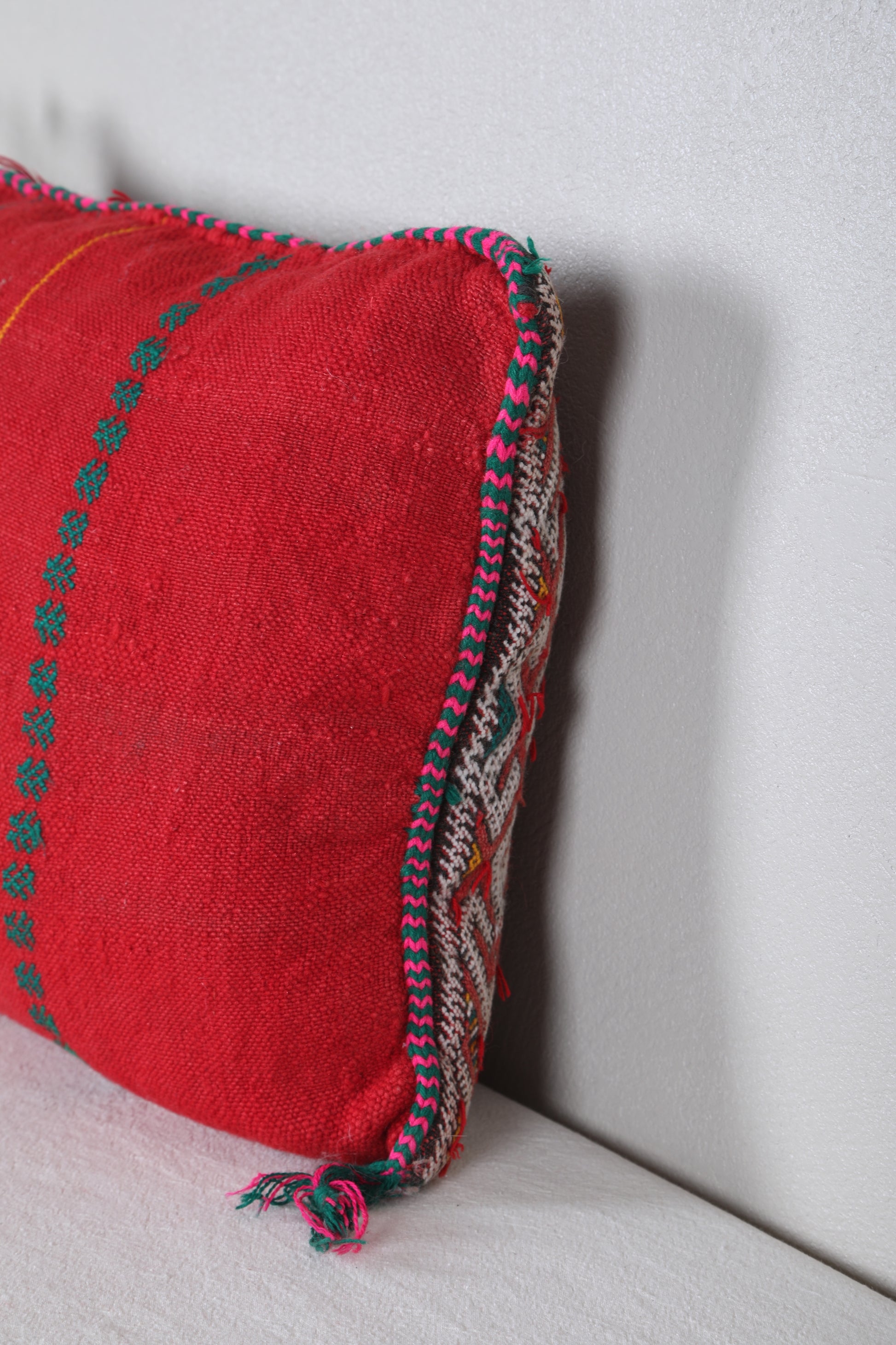 Vintage Moroccan Pillow 14.9 INCHES X 16.9 INCHES