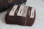 Brown Vintage handwoven Kilim rug Pouf
