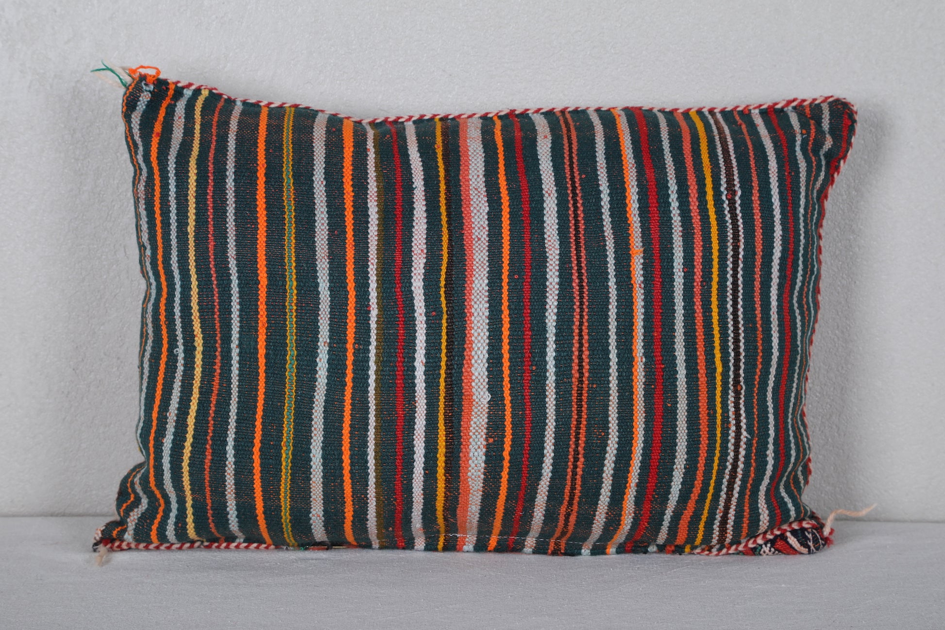 Vintage Moroccan Kilim Pillow 12.5 INCHES X 17.7 INCHES