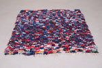 Colorful Moroccan Boucherouite rug 4.3 x 8.2 Feet