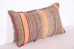 Red Moroccan Kilim Pillow 14.9 INCHES X 24 INCHES