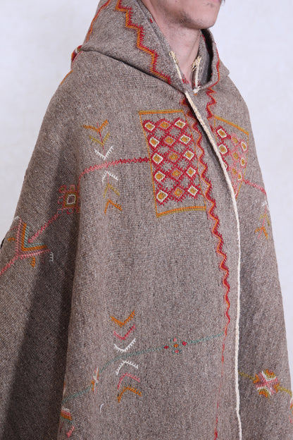 Handmade vintage moroccan cape, berber cape