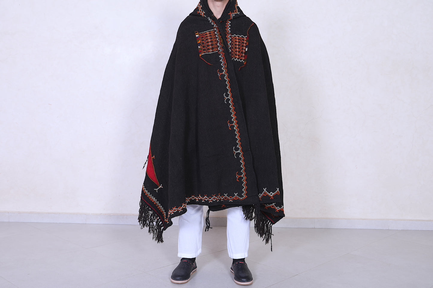 Handmade vintage cape, berber moroccan cape
