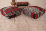 Two handmade Ottoman Berber poufs