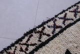 Vintage handmade moroccan berber runner rug  3.6 FT X 6.1 FT