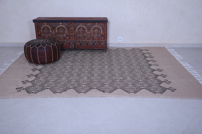 Moroccan handwoven kilim 6.2 FT X 9 FT