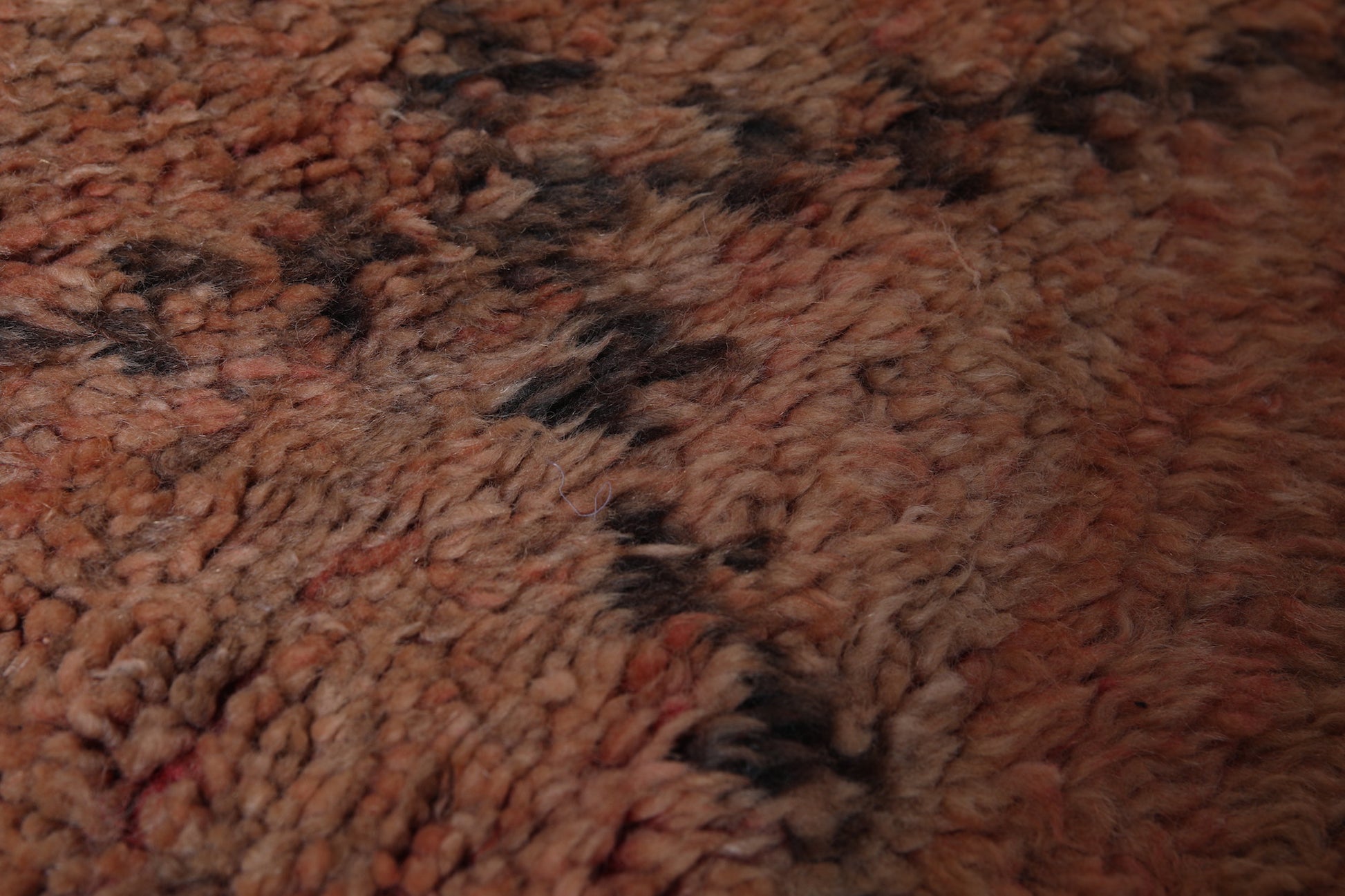 Two handmade moroccan brown berber rug pouf