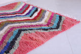 Colourful handmade vintage moroccan contemporary rug 5 FT X 7.9 FT