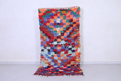 Handwoven Moroccan Rug – Vibrant Patchwork Design 3.8 x 7.5 FT - Runner moroccan rugs