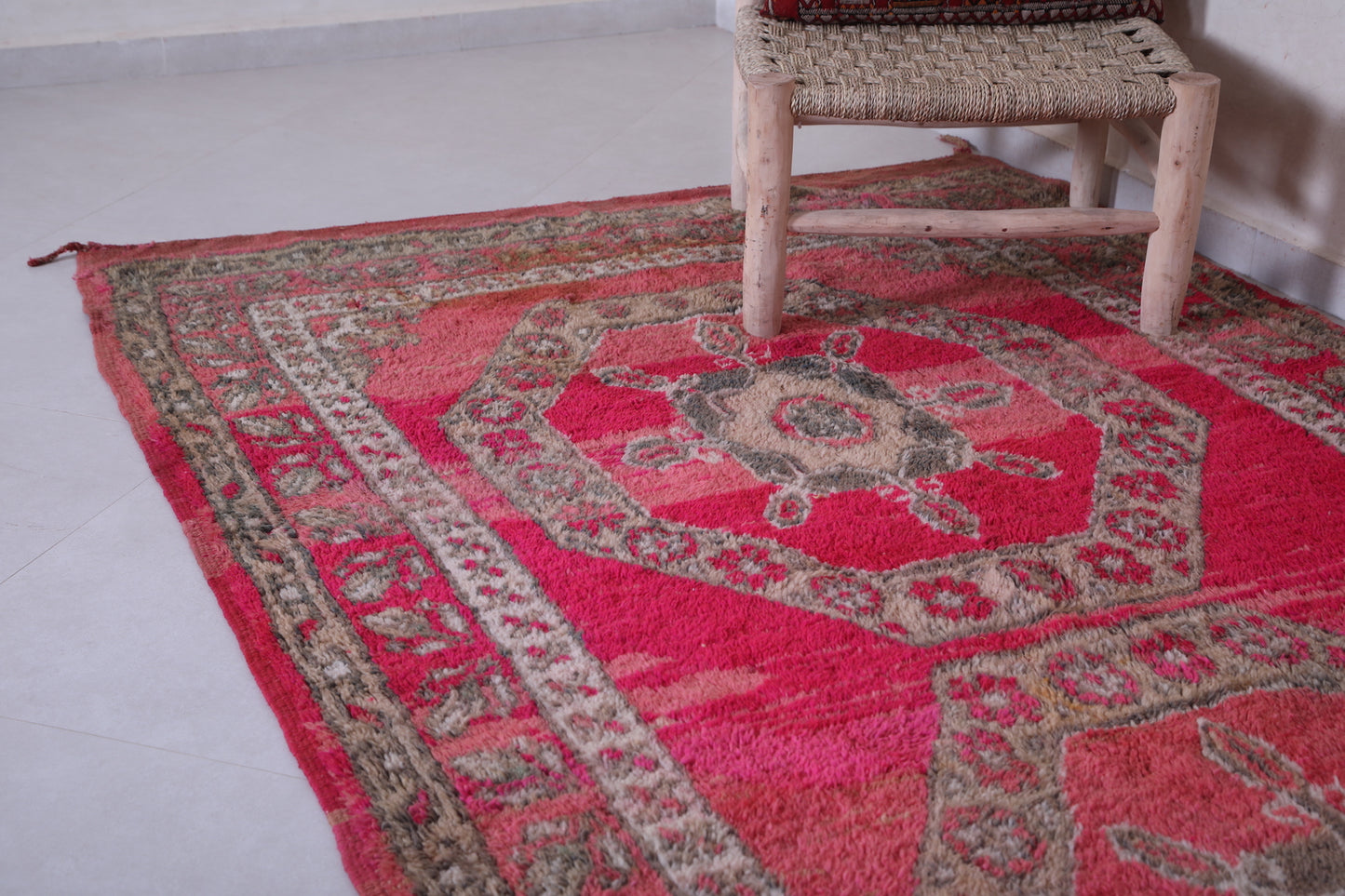 handmade moroccan rug 5.2 X 9.8 Feet