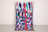 Multicolored Moroccan rug 3.8 X 6.8 Feet