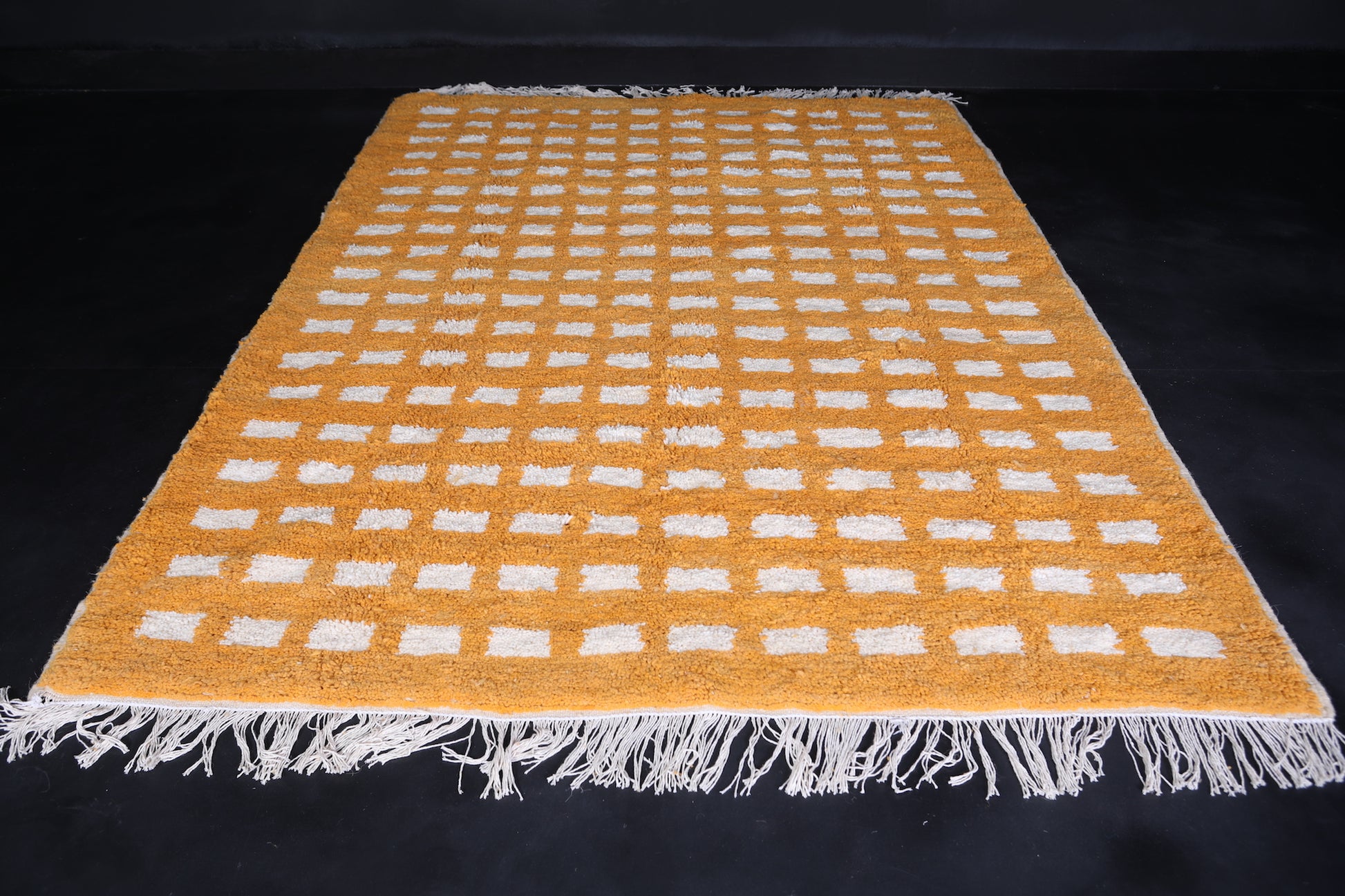 Authentic Moroccan rug - Handmade yellow rug - Wool rug