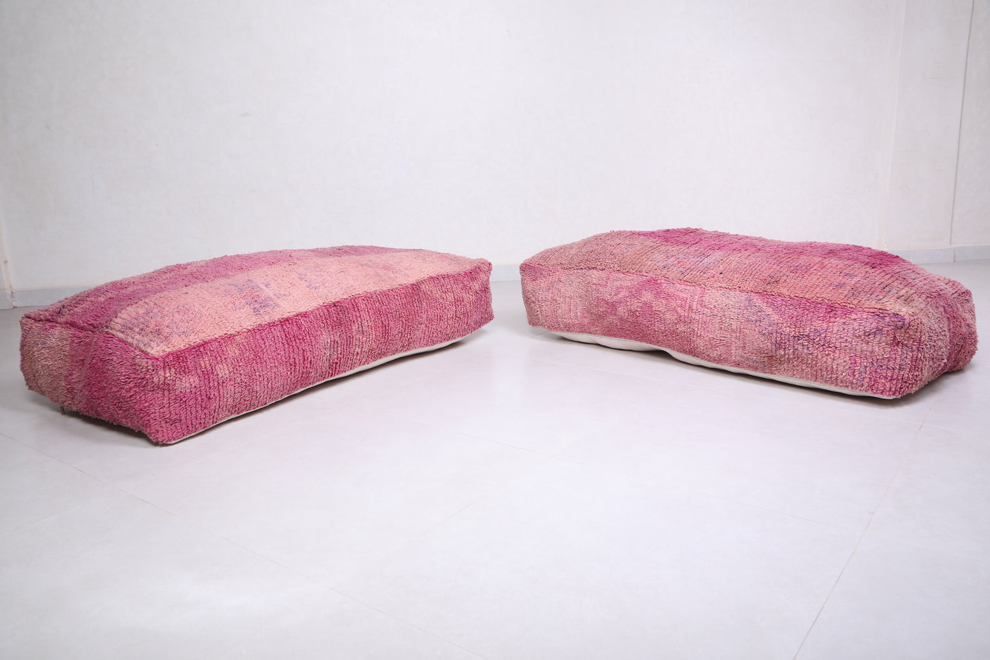 Two Handmade Ottoman Poufs Cover in fabulous Purple color