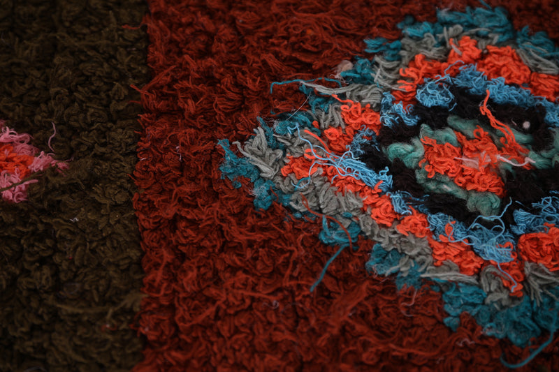 Moroccan Boucherouite Rug - Vibrant Patchwork | 4.7 x 9.8 Feet - Boucherouite rug