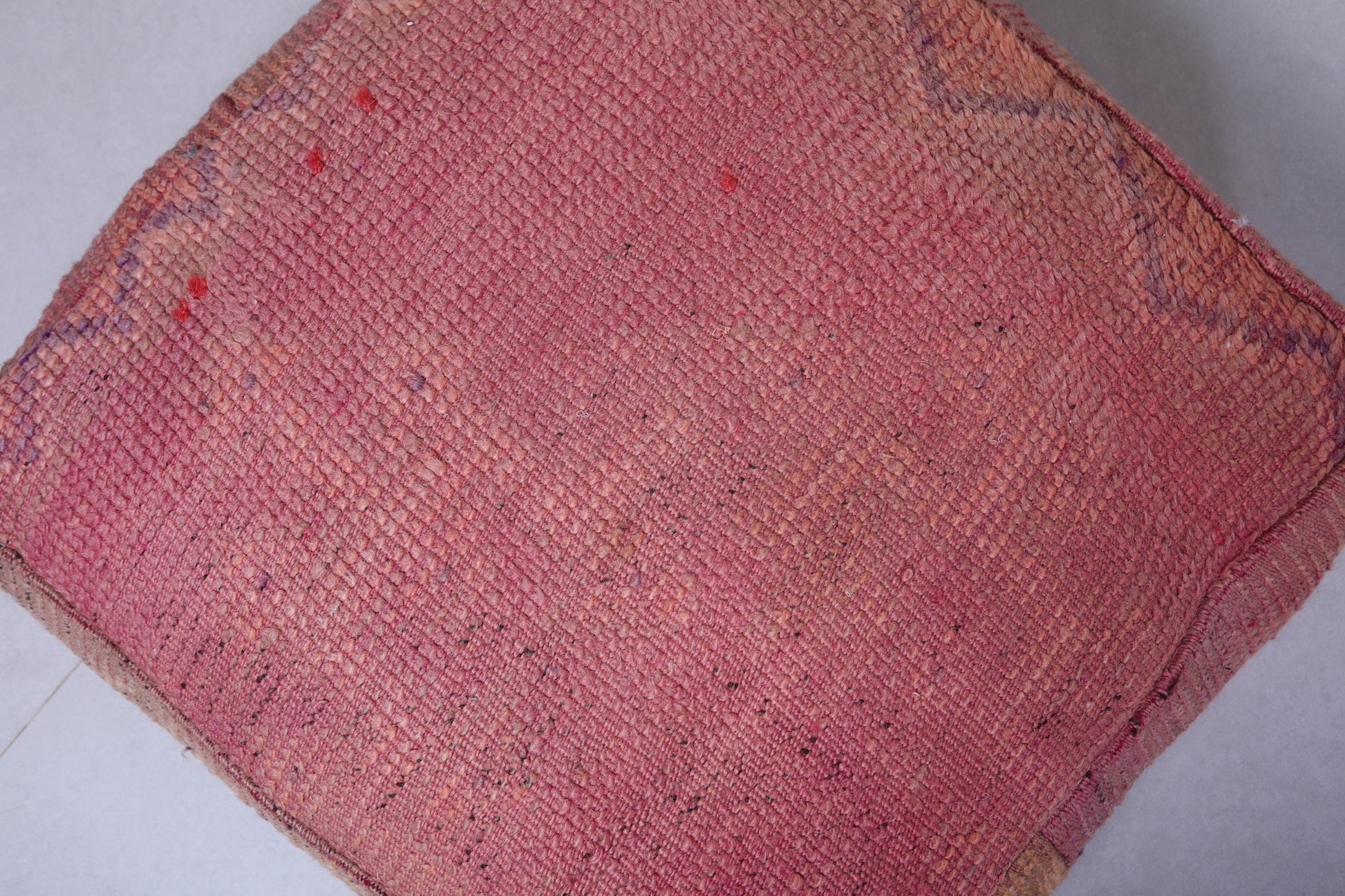Handmade berber moroccan pink pouf