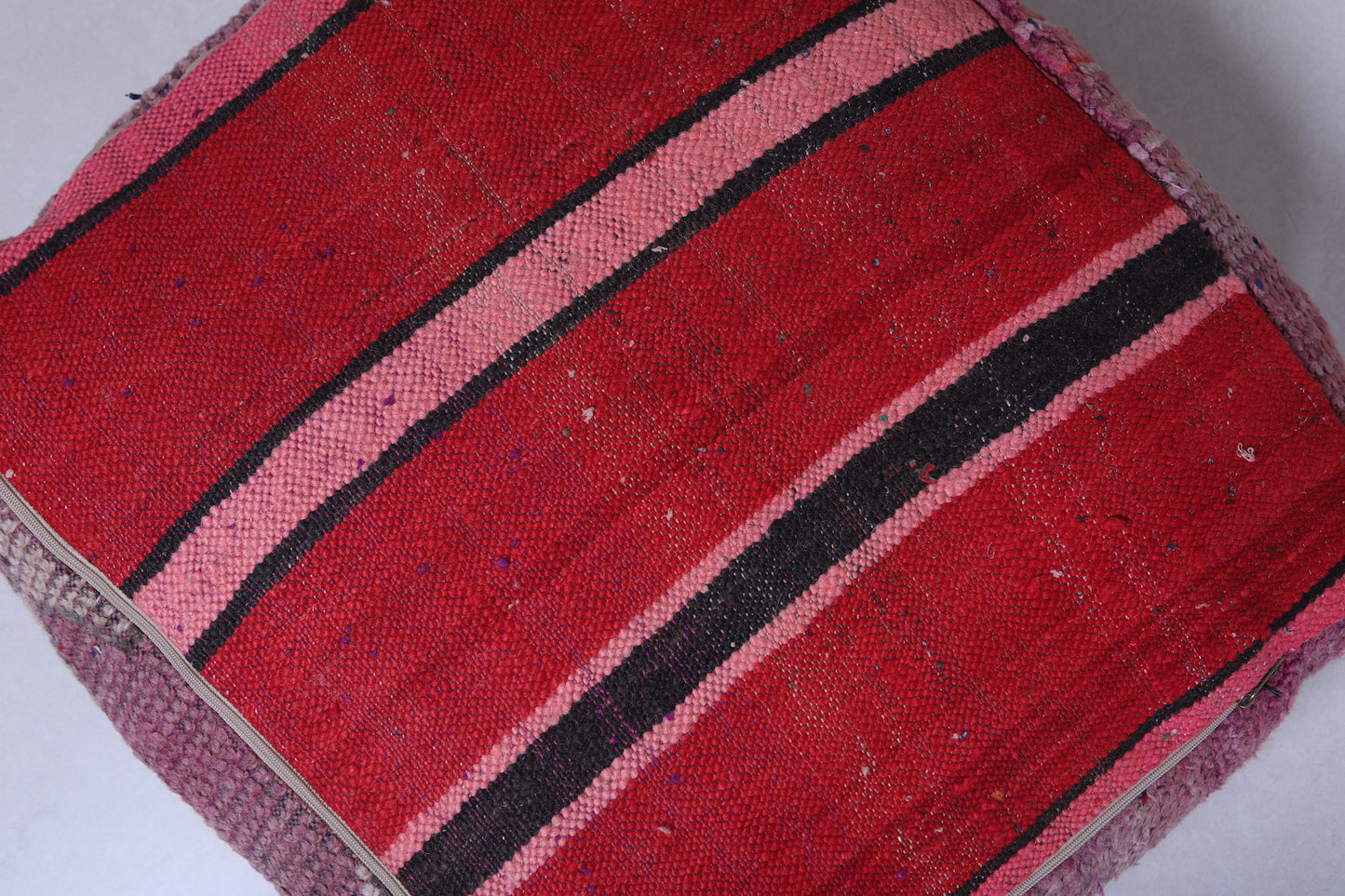 Moroccan handmade berber ottoman azilal rug pouf