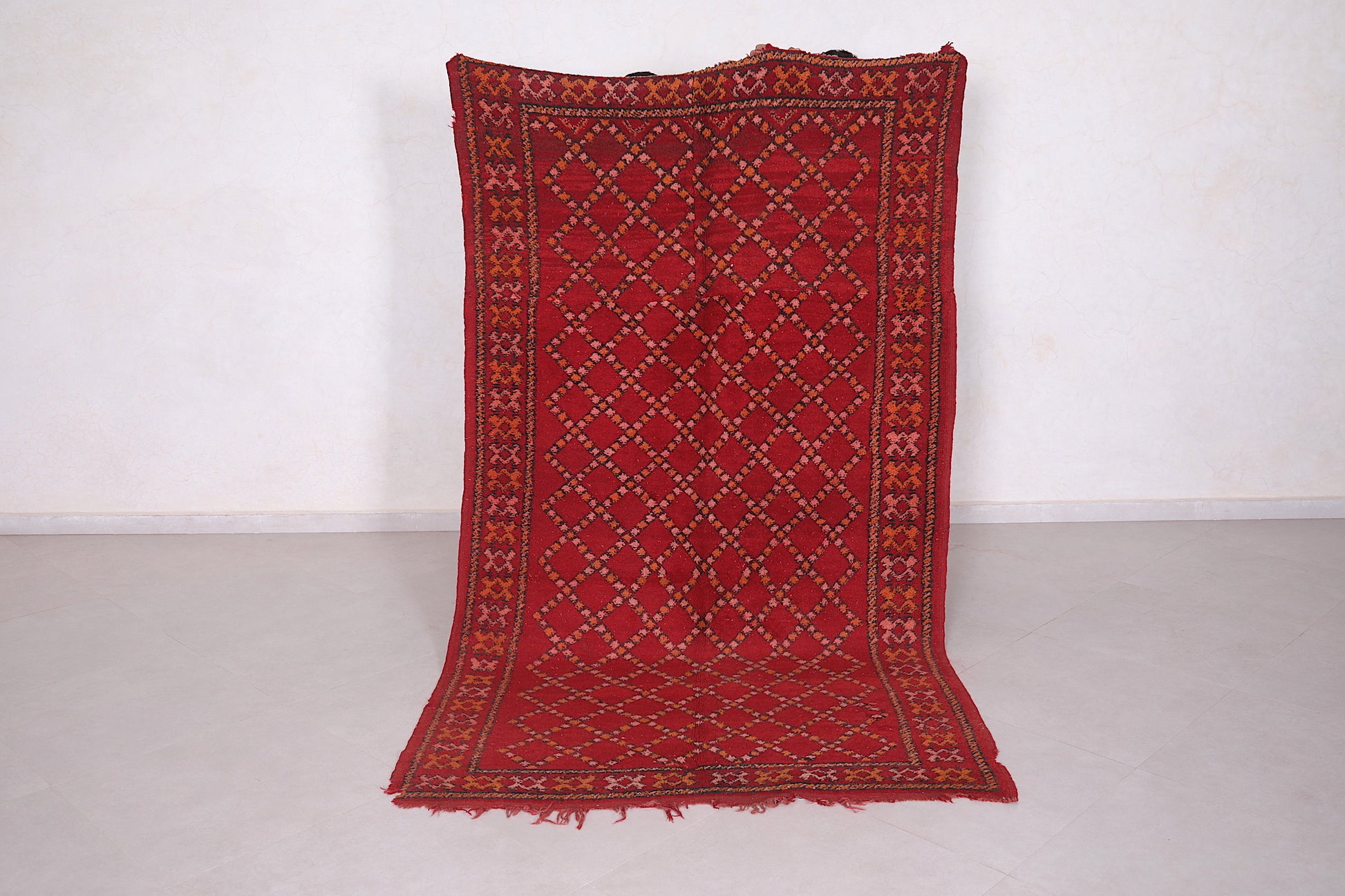 Red Berber rug 4.6 X 8 Feet
