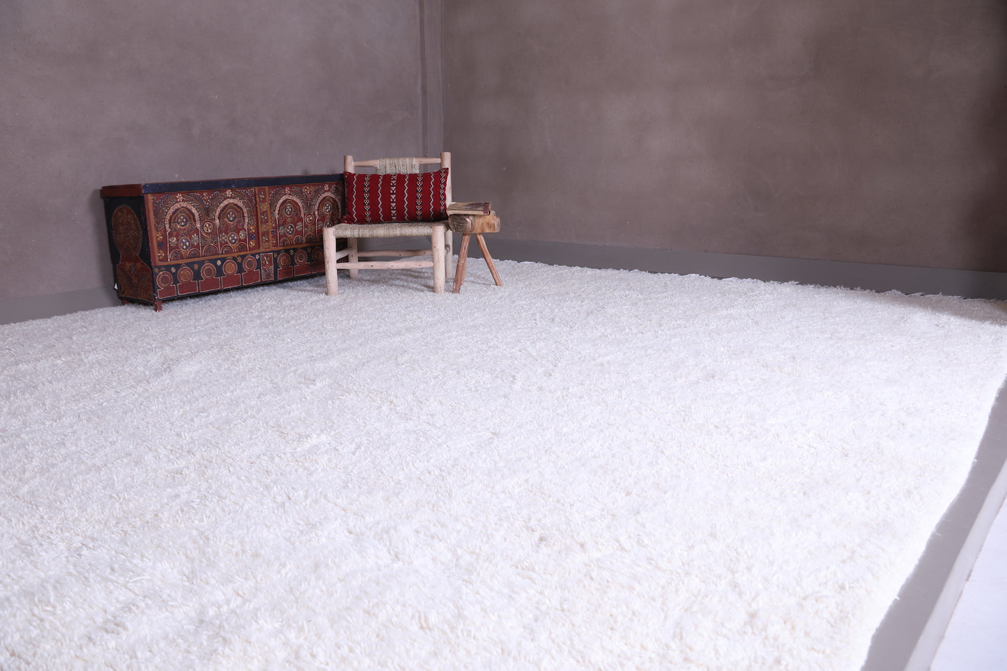 Large moroccan handmade beni ourain rug 11.8 X 16.1 Feet
