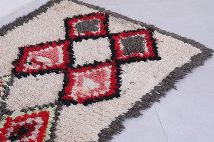 Vintage handmade moroccan runner rug 2.3 FT X 5.5 FT