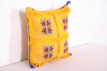 Moroccan pillow yellow 13.3 INCHES X 12.9 INCHES