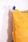 Moroccan pillow yellow 13.3 INCHES X 12.9 INCHES