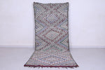 Vintage berber handwoven runner rug 4.1 FT X 9.9 FT