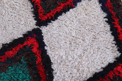 Vintage handmade moroccan berber runner rug  2.7 FT X 5.4 FT