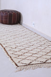 Vintage handmade moroccan berber runner rug 2.9 FT X 8.6 FT