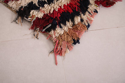 Vintage handmade moroccan runner rug 2.2 FT X 6.4 FT