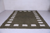 Green checkered rug - Moroccan rug - wool berber rug