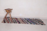 Vintage Moroccan Boucherouite rug 2.7 FT X 5.4 FT