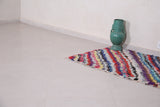 Colorful Moroccan Boucherouite rug 3.1 x 4.9 Feet