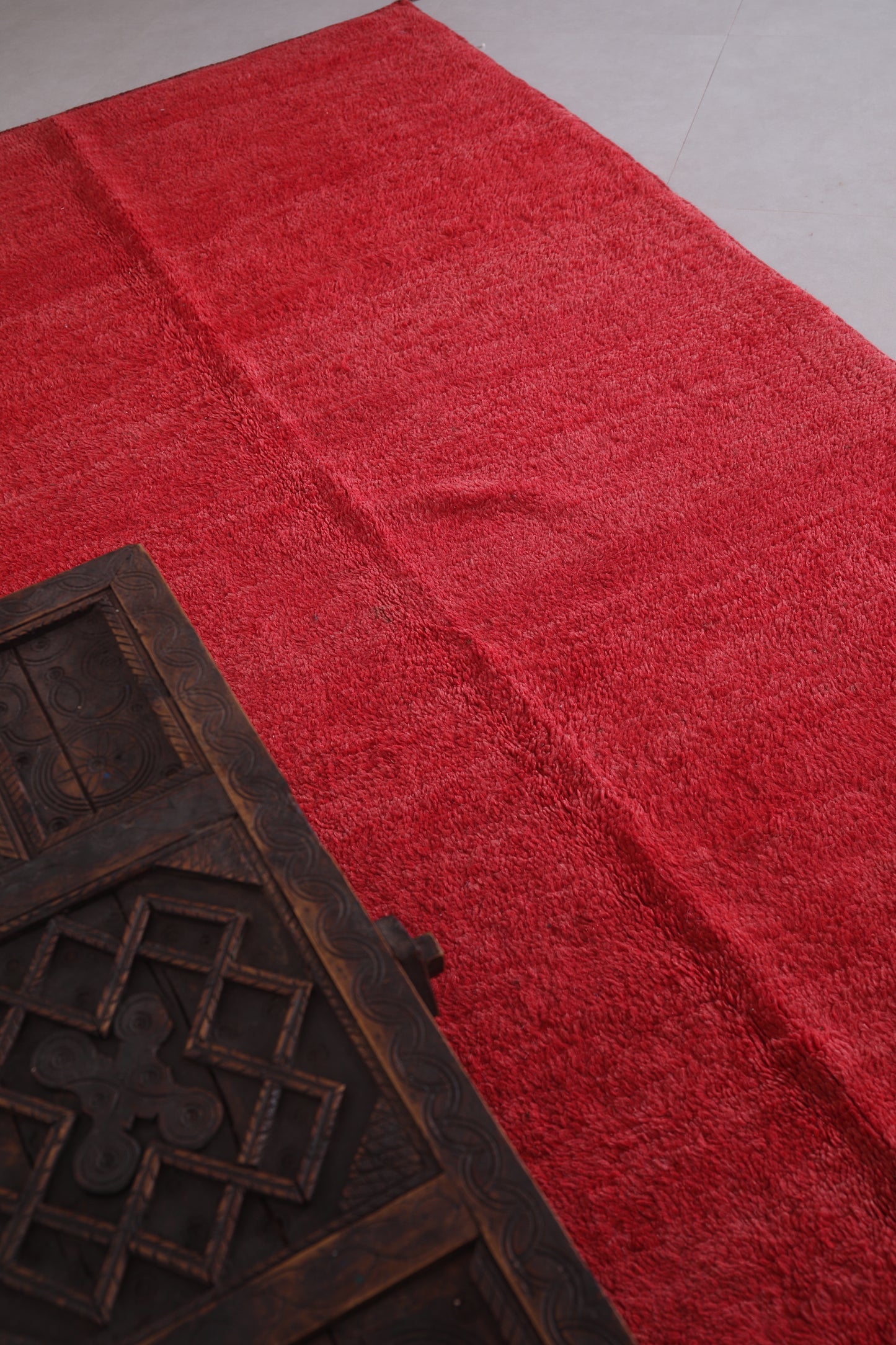Moroccan rug red 5 FT X 11 FT