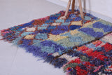 Colourful handmade moroccan berber rug 3.4 FT X 5.6 FT