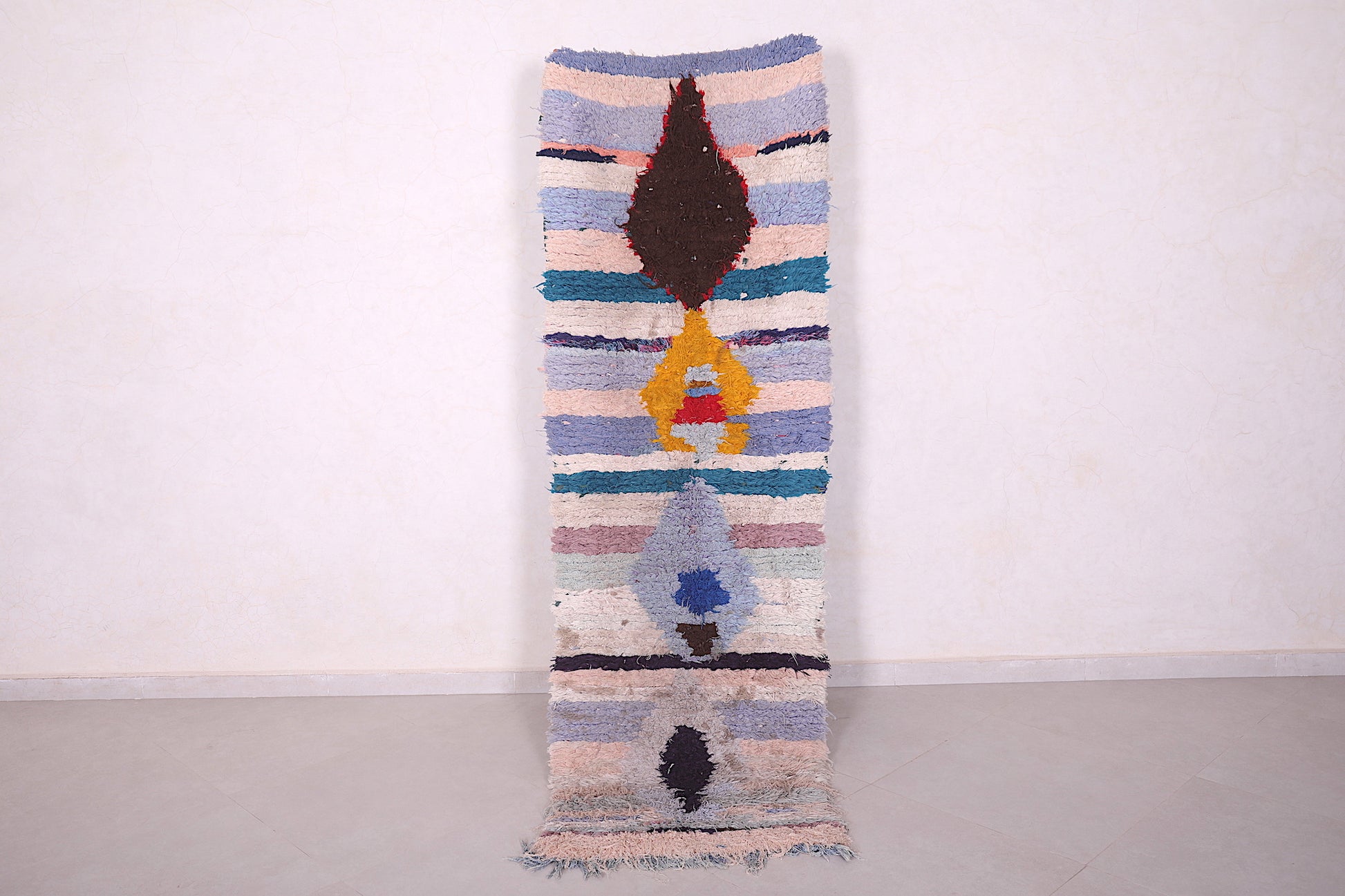 Handmade Moroccan Hallway Rug 2.3 X 7.5 Feet