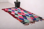 Moroccan Boucherouite runner rug 3.4 X 7.1 Feet
