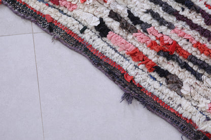 Vintage handmade moroccan berber runner rug 3.2 FT X 6.8 FT