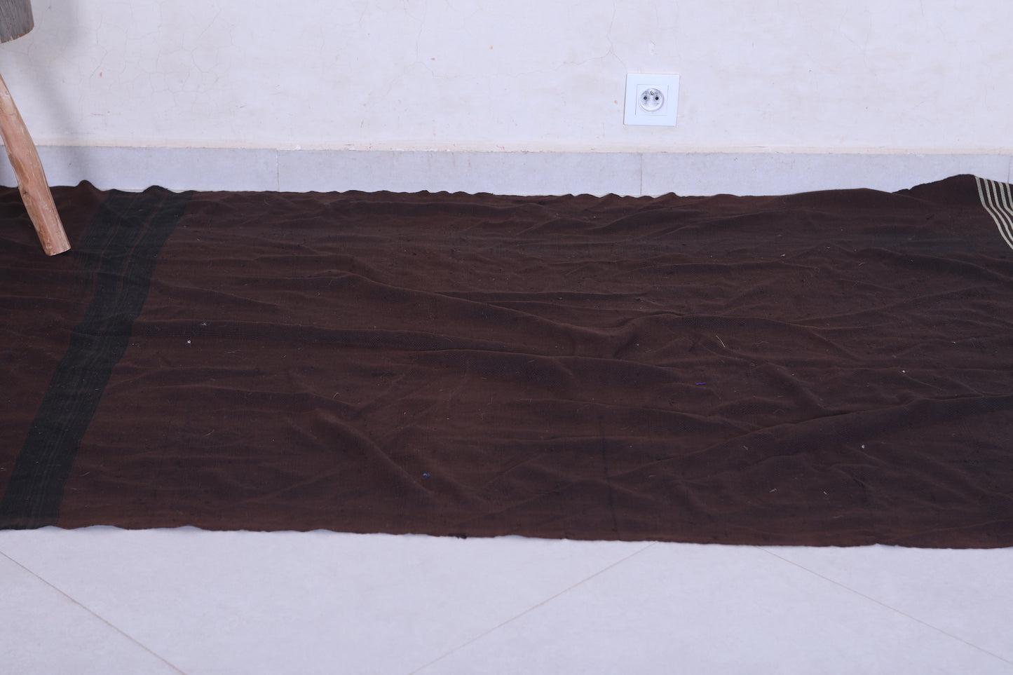 Vintage handwoven moroccan kilim 3.8 FT X 6.6 FT