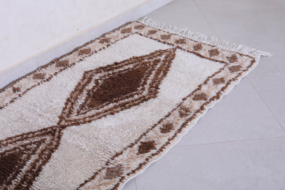 Vintage handmade moroccan berber runner rug 2.3 FT X 6.2 FT