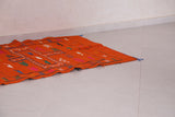Orange Moroccan kilim 3 FT X 4.8 FT
