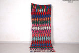 Colorful Moroccan runner rug 2.9 x 8 Feet