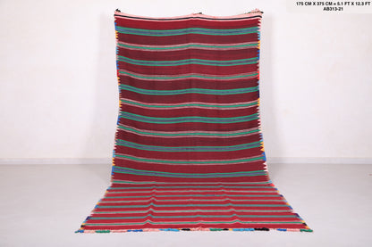 Moroccan Striped Kilim Rug 5.1 X 12.3 Feet