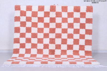 Moroccan Checkered rug 5.4 X 5.6 Feet